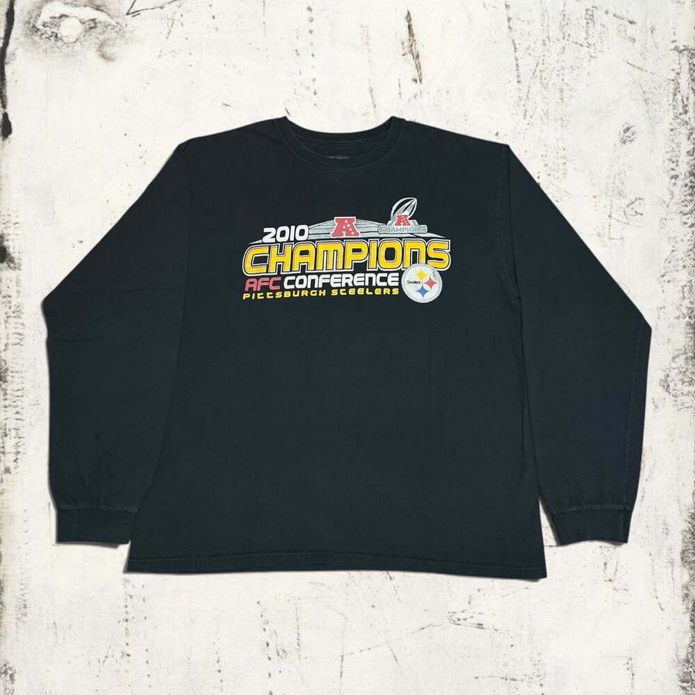 NFL Team Apparel 2010 Pittsburgh Steelers Champions Long Sleeve Tee